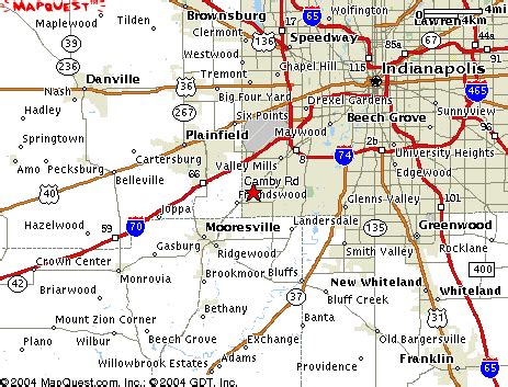 map of camby indiana.